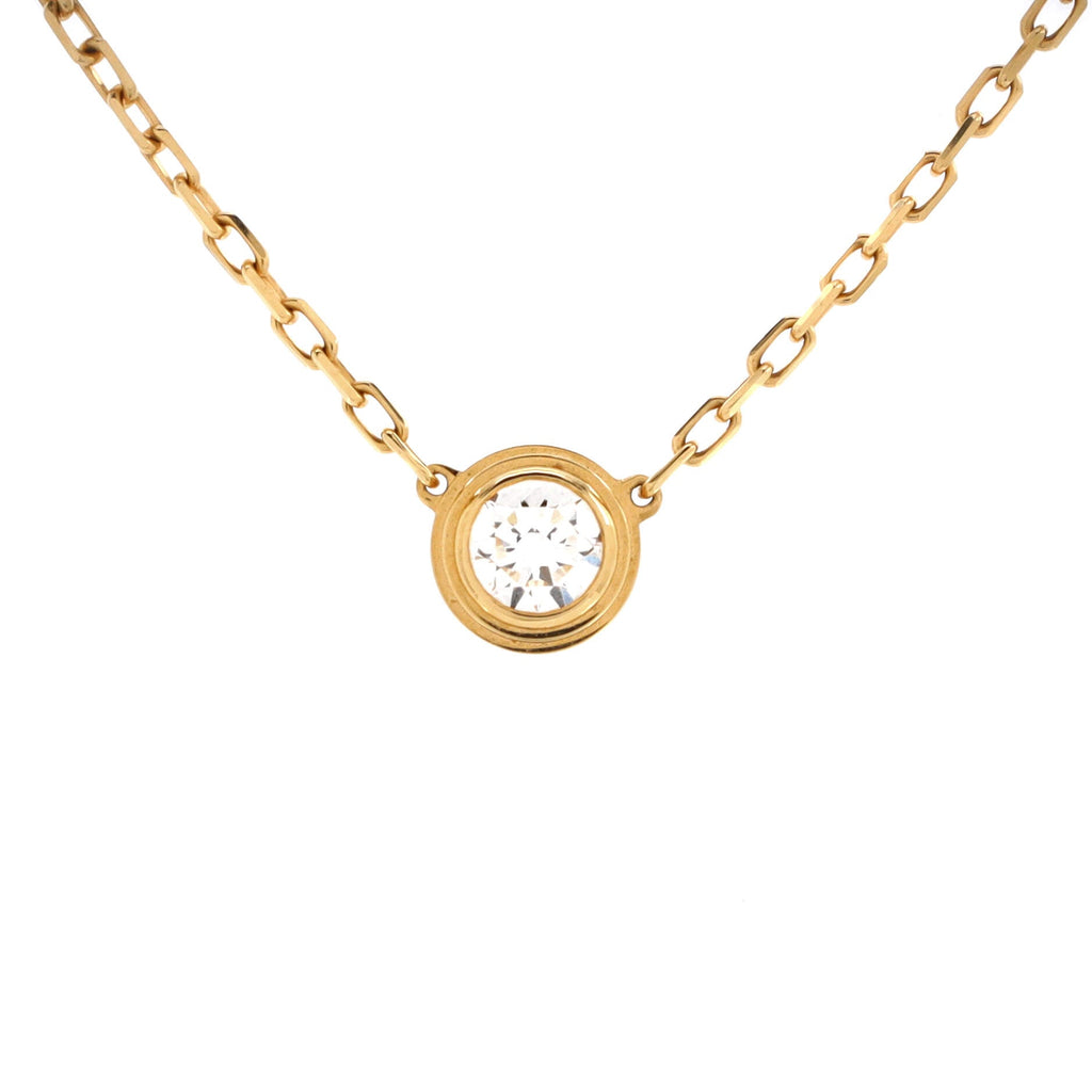 D'Amour Pendant Necklace 18K Yellow Gold with Diamond Large