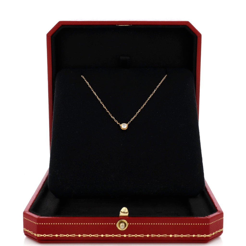 D'Amour Pendant Necklace 18K Yellow Gold with Diamond Large