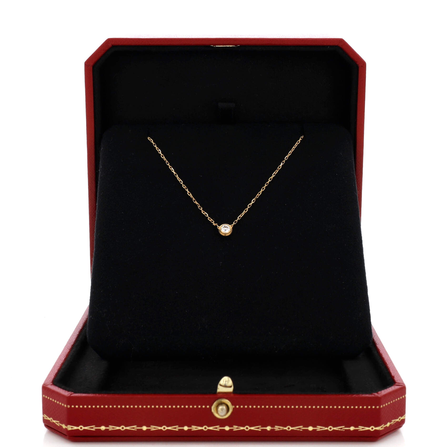 D'Amour Pendant Necklace 18K Yellow Gold with Diamond Large