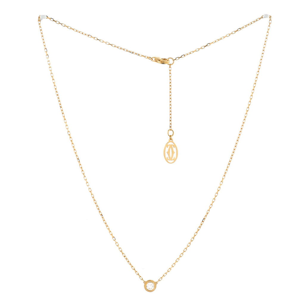 D'Amour Pendant Necklace 18K Yellow Gold with Diamond Large