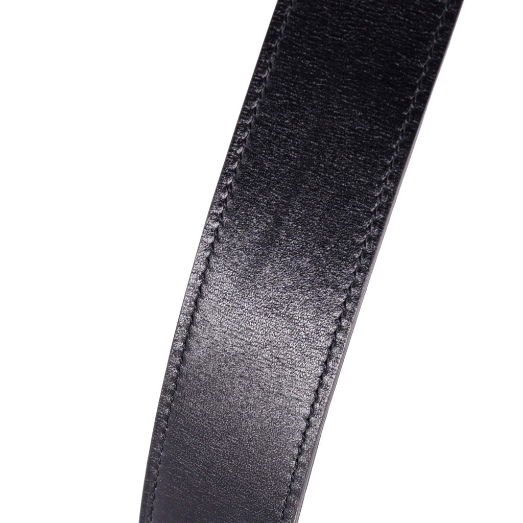Constance Martelee H Reversible Belt Leather with Brushed Hardware Medium 85