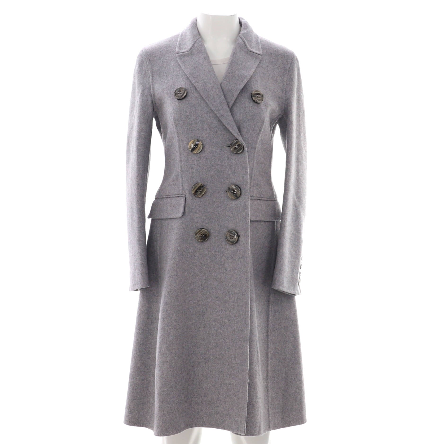 Women's Double Breasted Long Coat Cashmere
