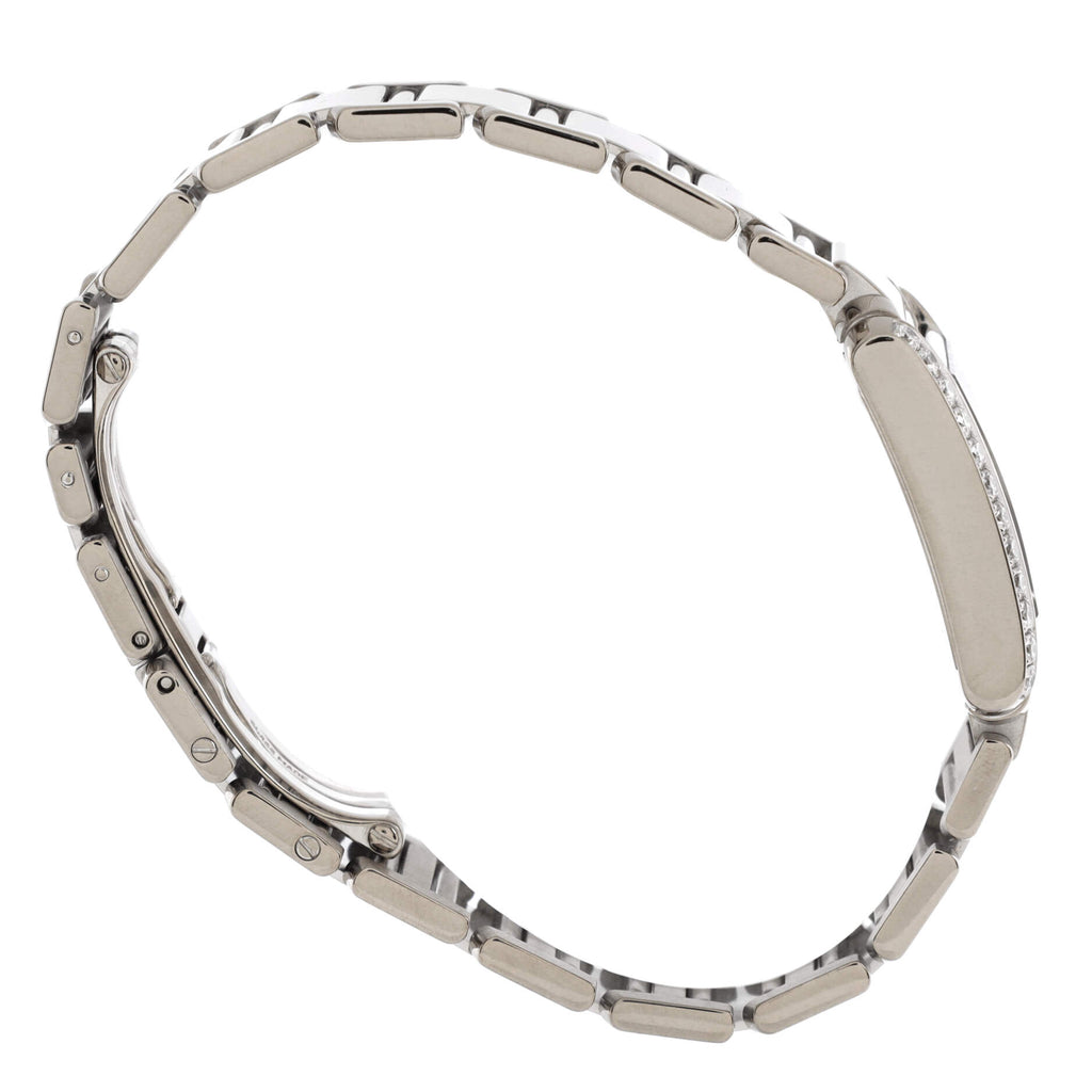 Tank Francaise Quartz Watch White Gold with Diamond Bezel 20
