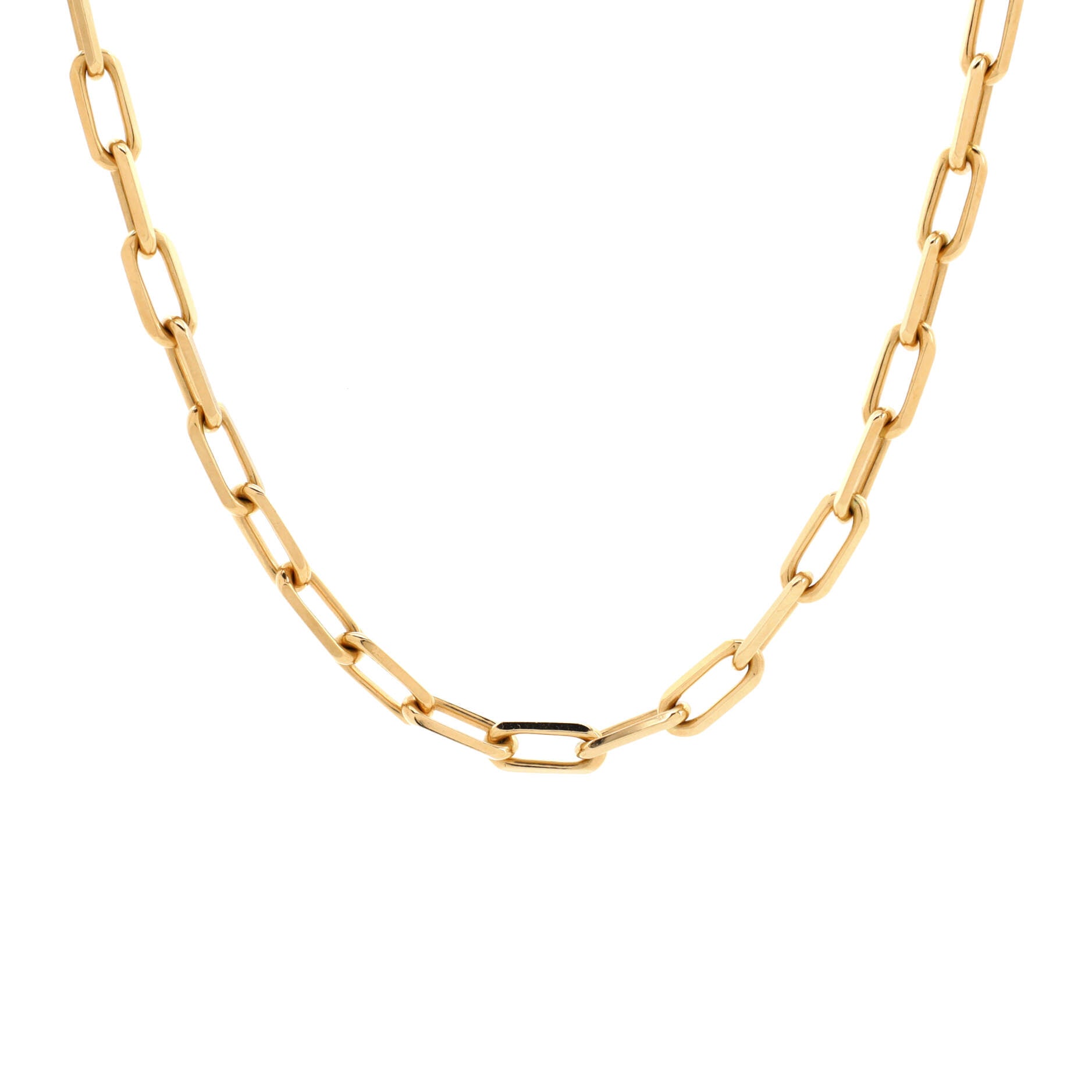 Santos de Cartier Chain Necklace 18K Yellow Gold