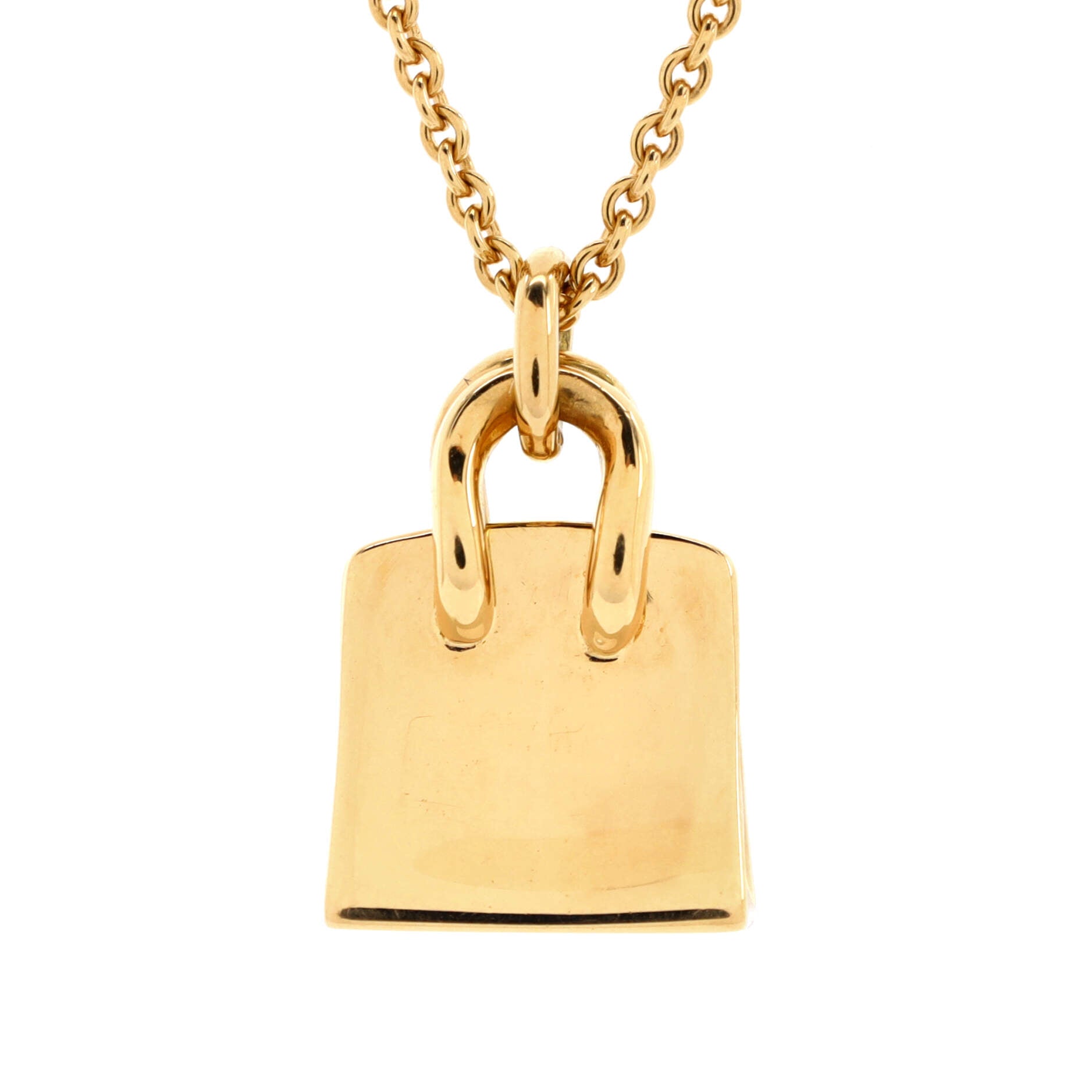 Birkin Amulette NM Pendant Necklace 18K Yellow Gold and Diamonds