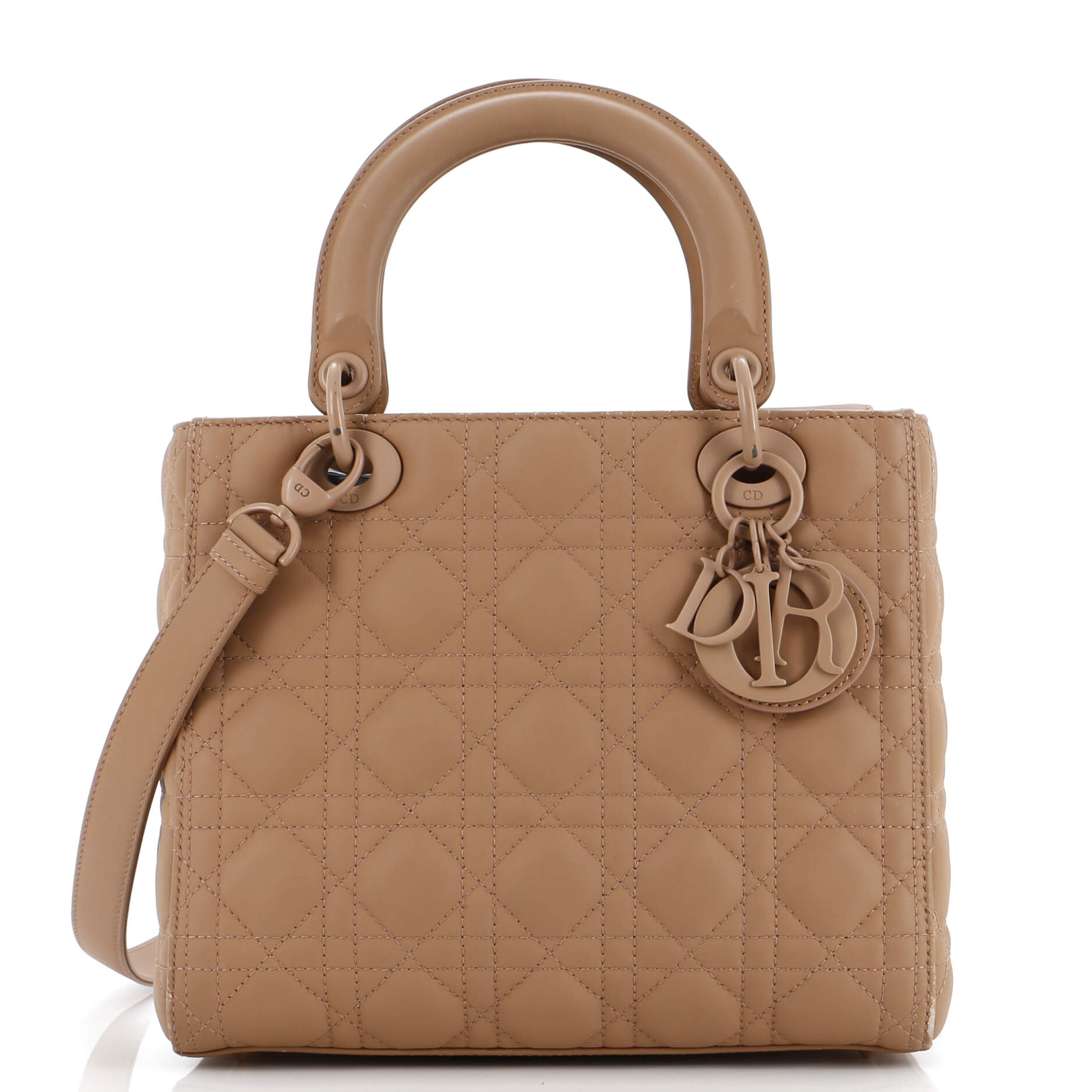 Ultra Matte Supple Lady Dior Bag Cannage Studded Lambskin Medium