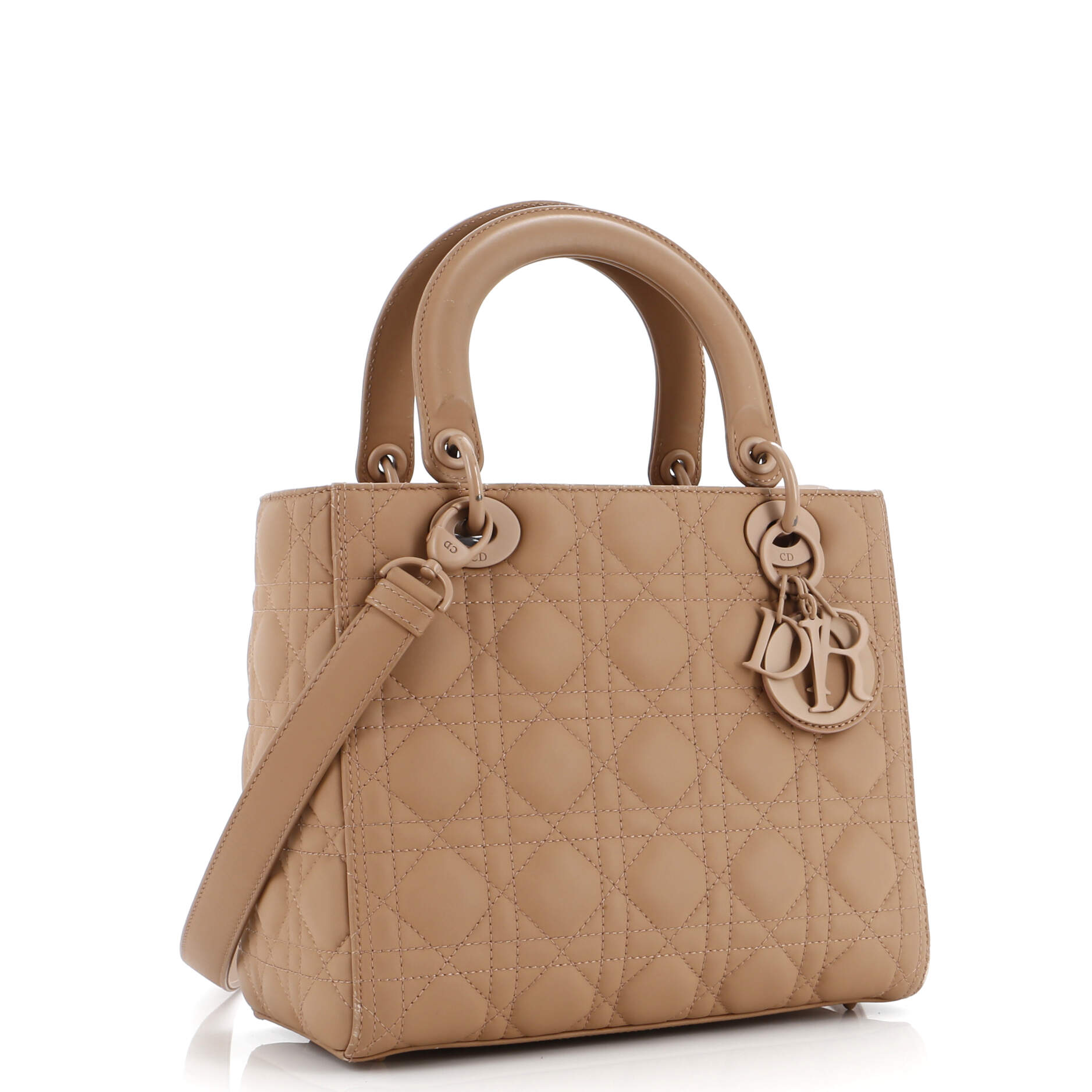 Ultra Matte Supple Lady Dior Bag Cannage Studded Lambskin Medium