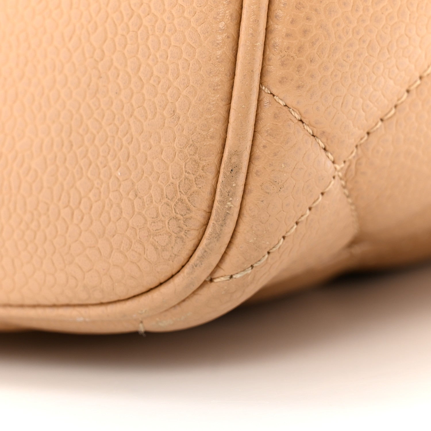 Caviar Quilted Medallion Tote Beige