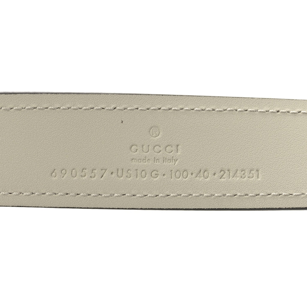 Ciny Lux Calfskin Blondie 30mm Belt 100 40 Mystic White