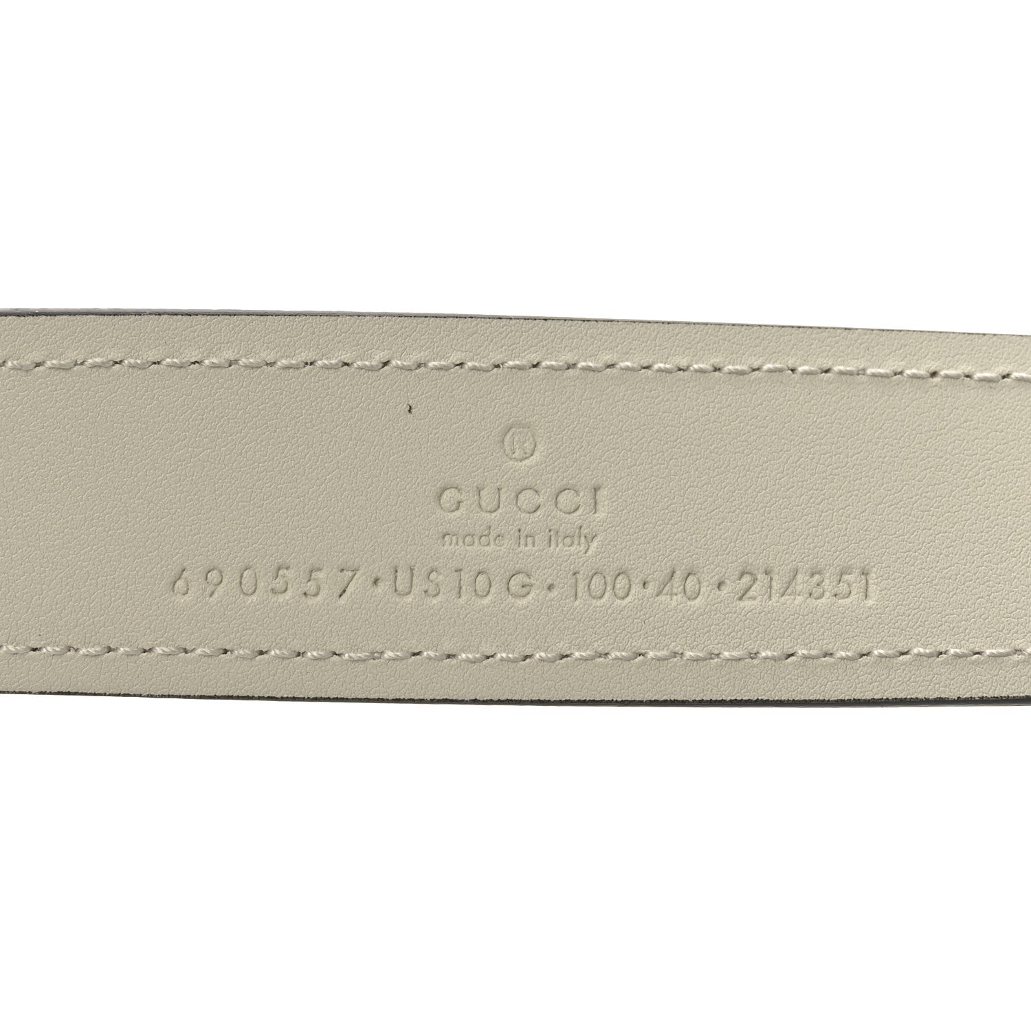 Ciny Lux Calfskin Blondie 30mm Belt 100 40 Mystic White