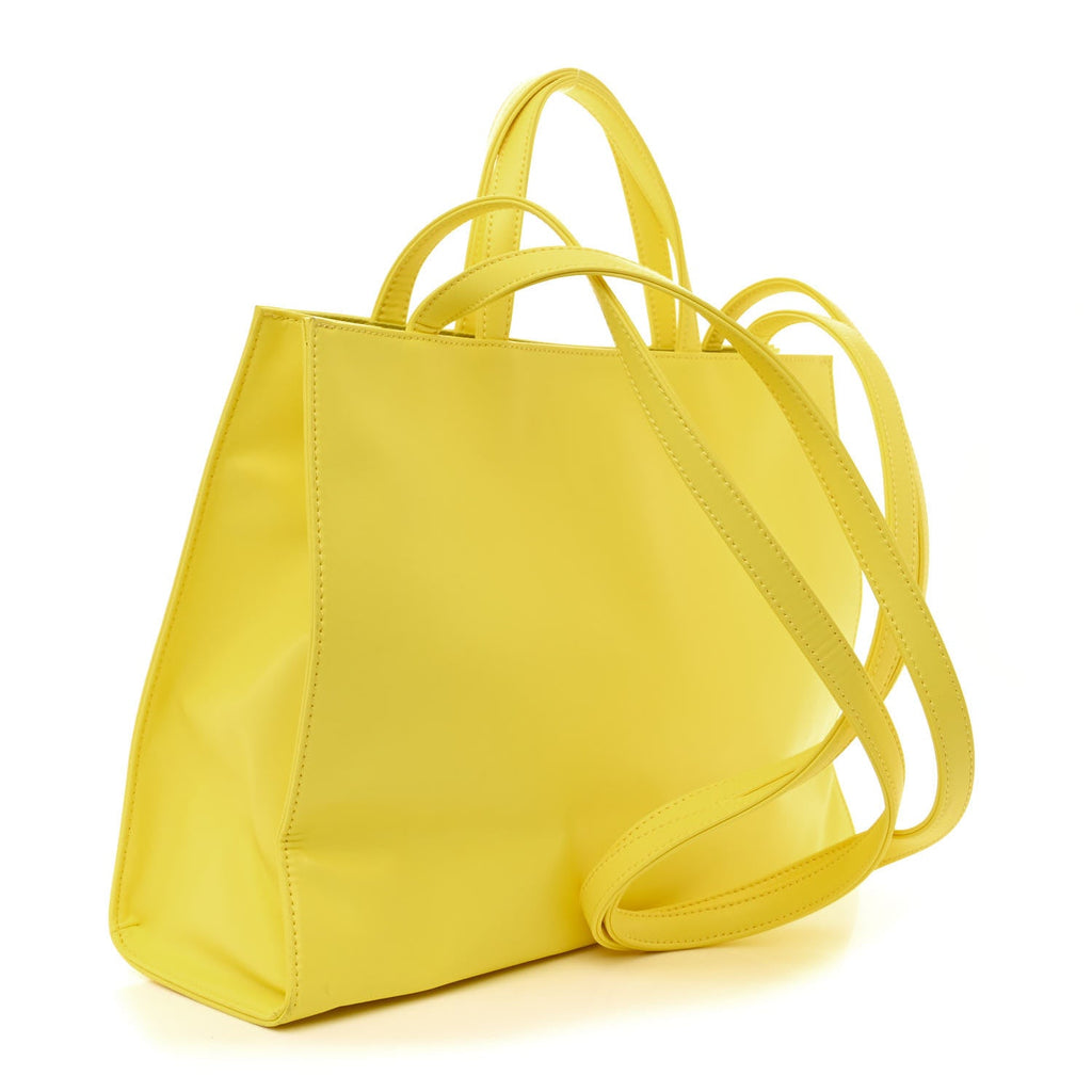 Vegan Leather Medium Shopping Bag Margarine