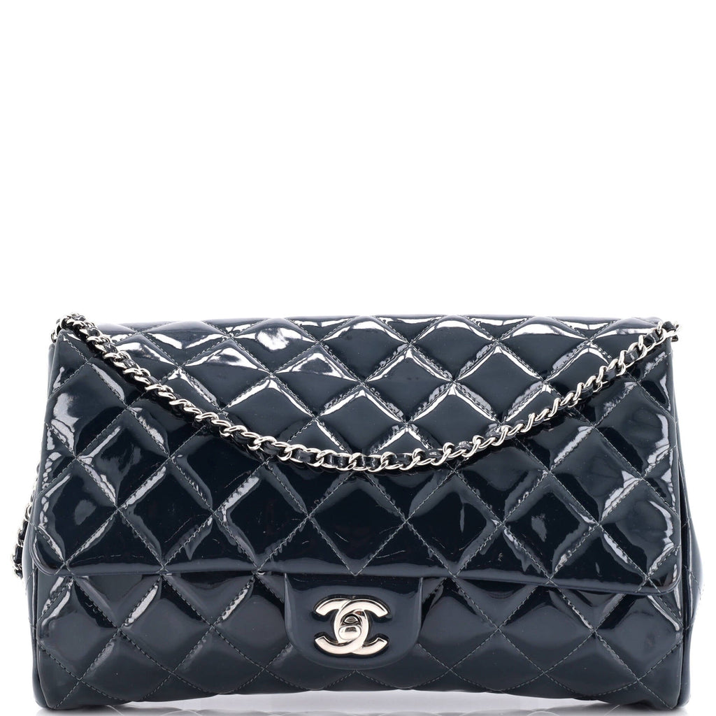 Clutch with Chain Quilted Patent