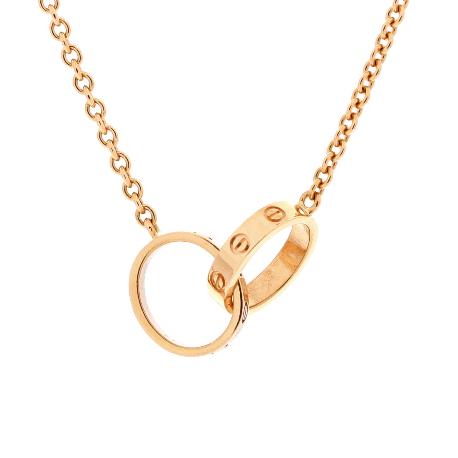 Love Interlocking Necklace 18K Rose Gold