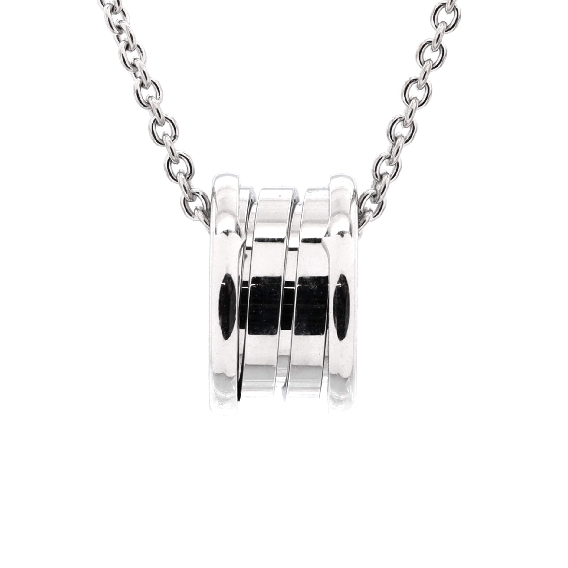 B.Zero1 Pendant Necklace 18K White Gold
