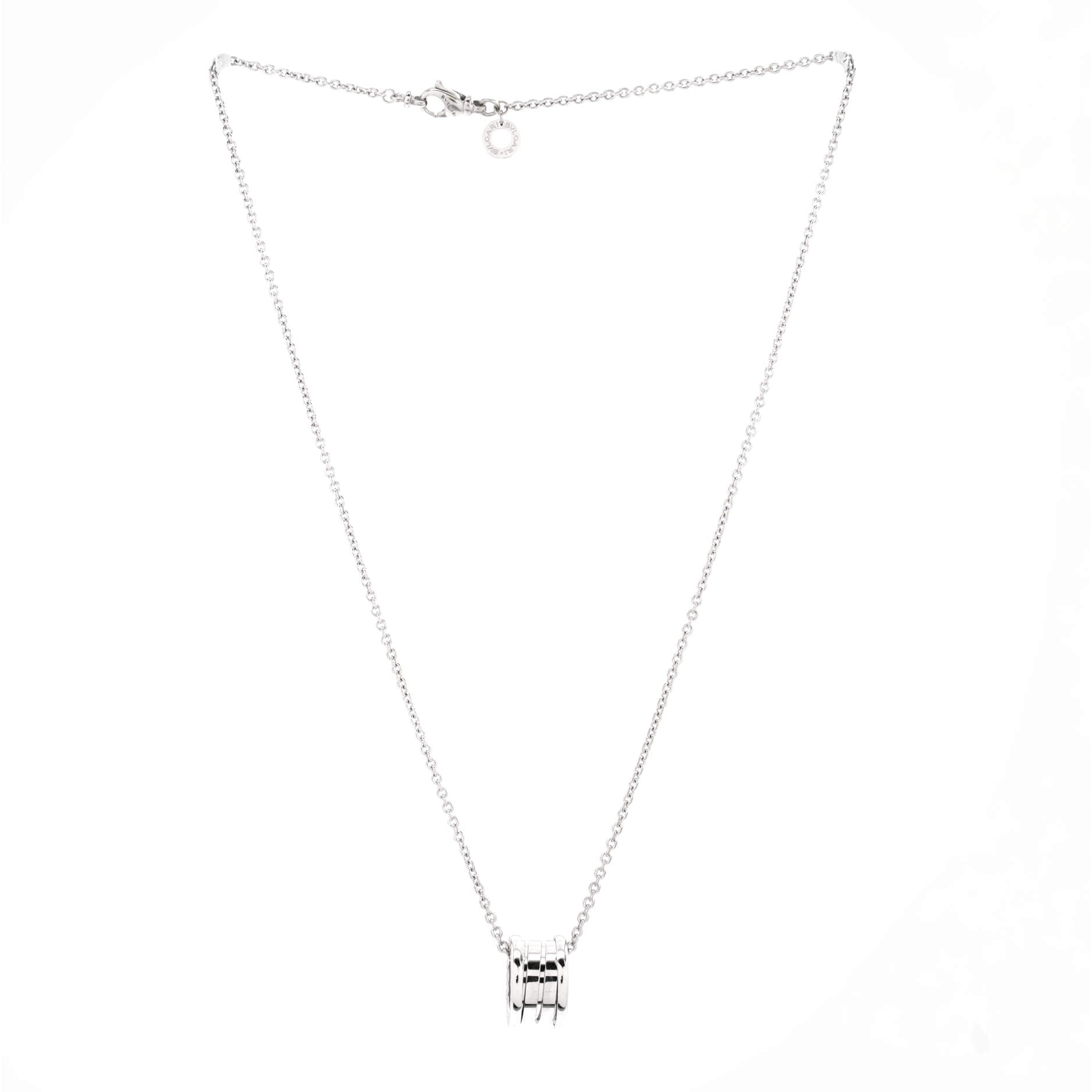 B.Zero1 Pendant Necklace 18K White Gold