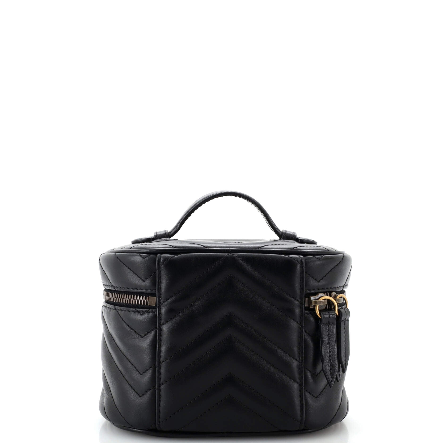 GG Marmont Top Handle Cosmetic Case Matelasse Leather Mini