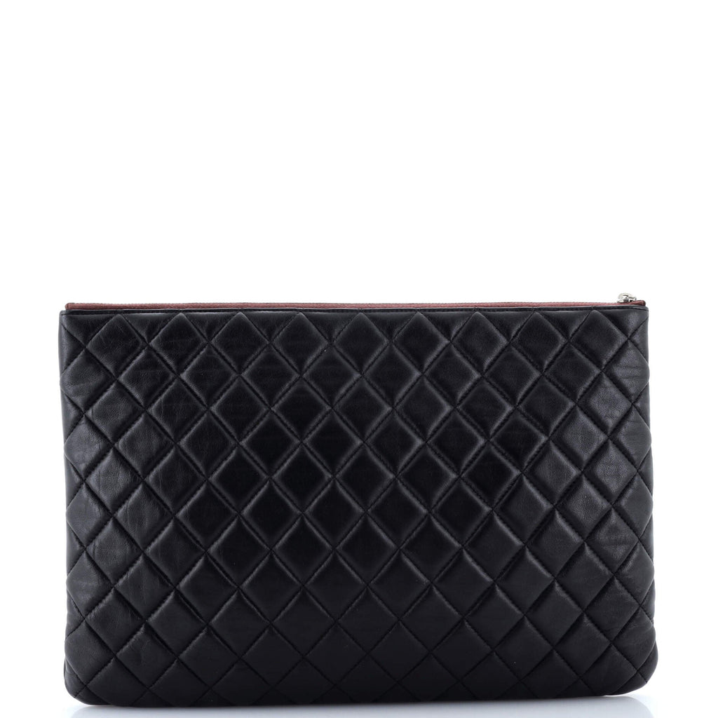 O Case Clutch Quilted Lambskin Large