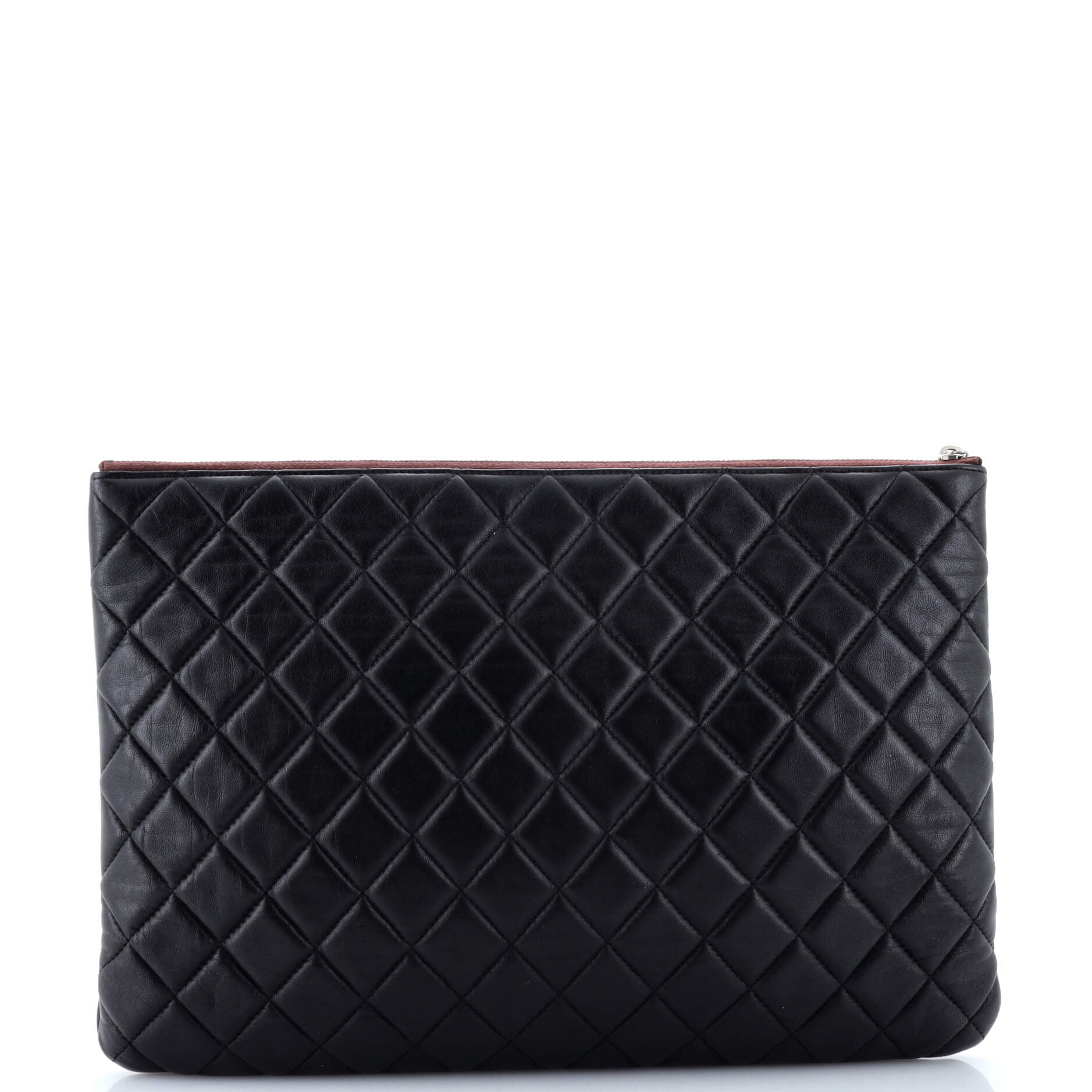 O Case Clutch Quilted Lambskin Large