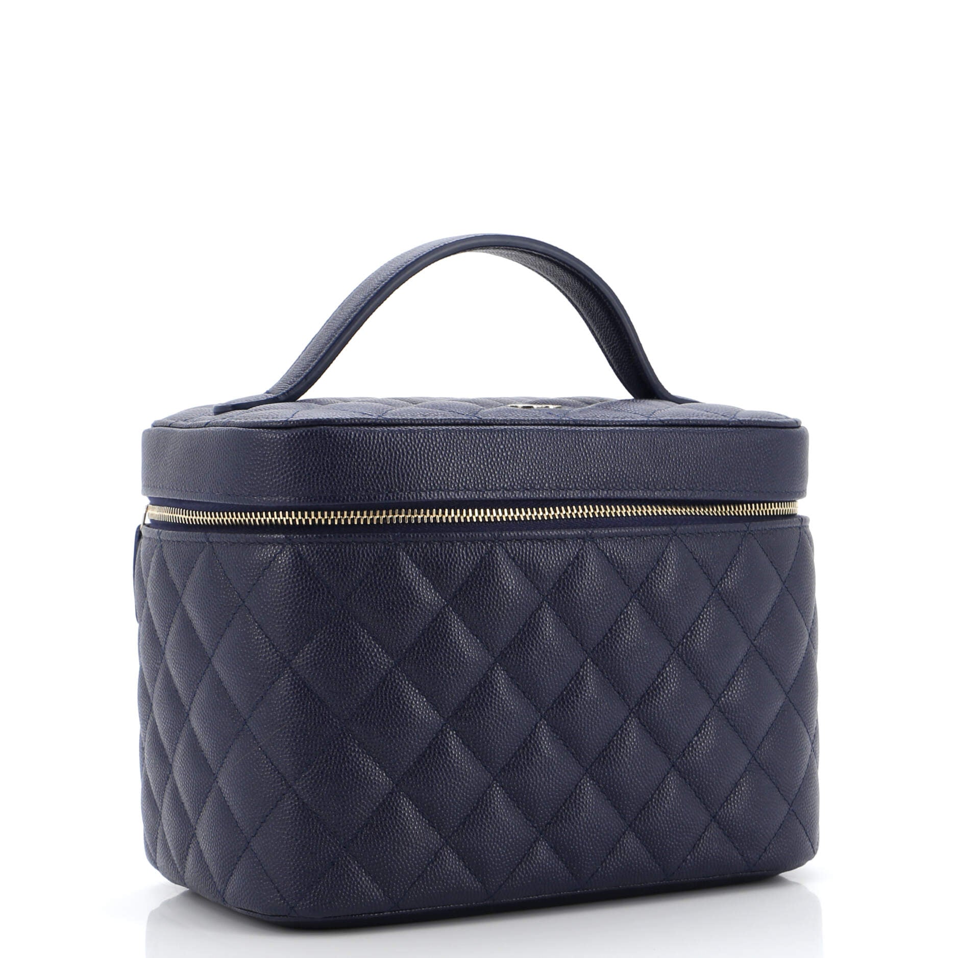 Classic Vanity Case Quilted Caviar Medium