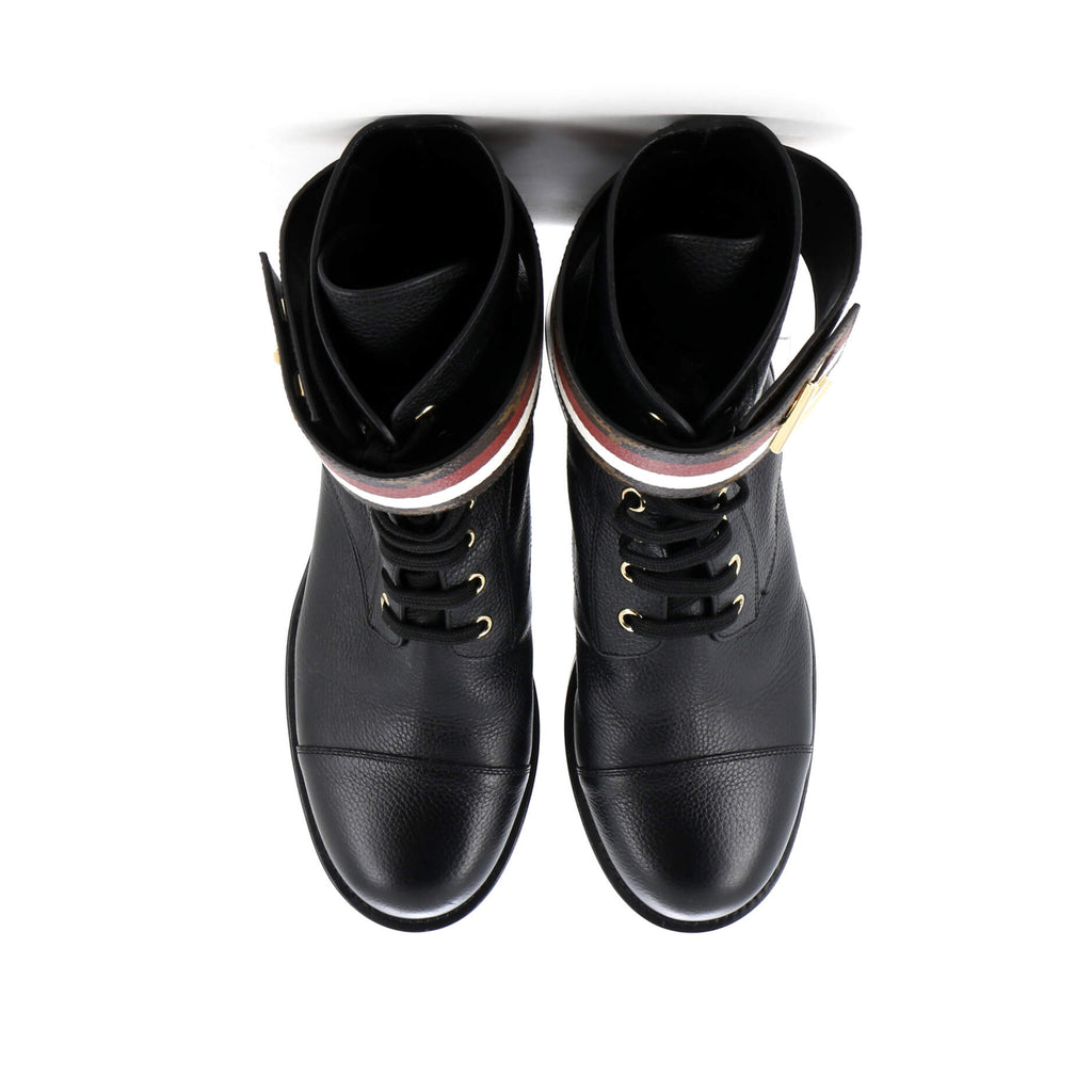 Women's Wonderland Flat Ranger Boots Monogram Canvas and Leather