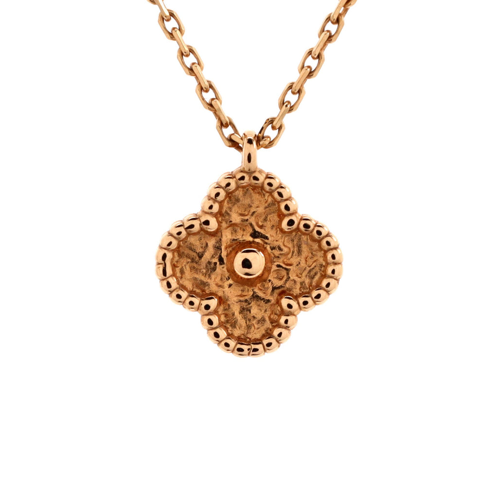 Sweet Alhambra Pendant Necklace 18K Rose Gold