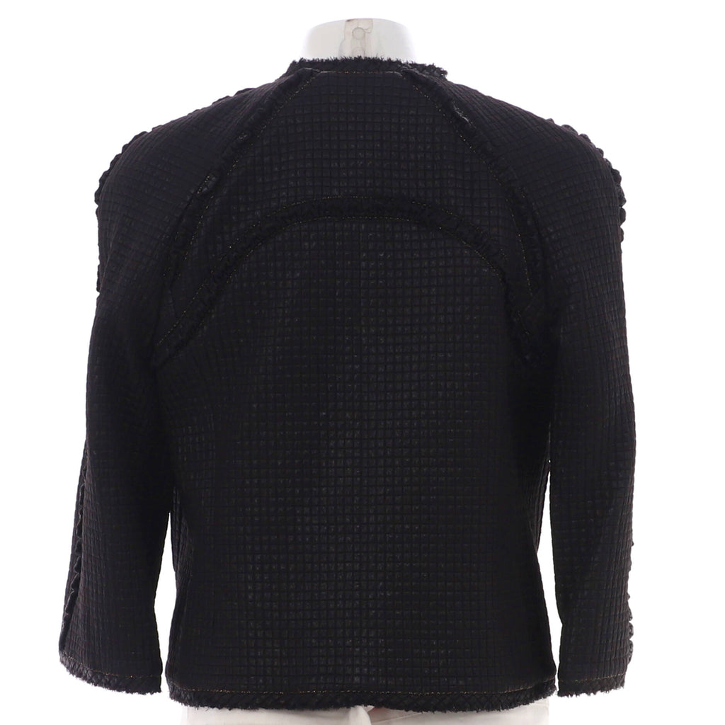 Women's Paris-Moscow Two Pocket Collarless Jacket Polyamide and Silk Blend