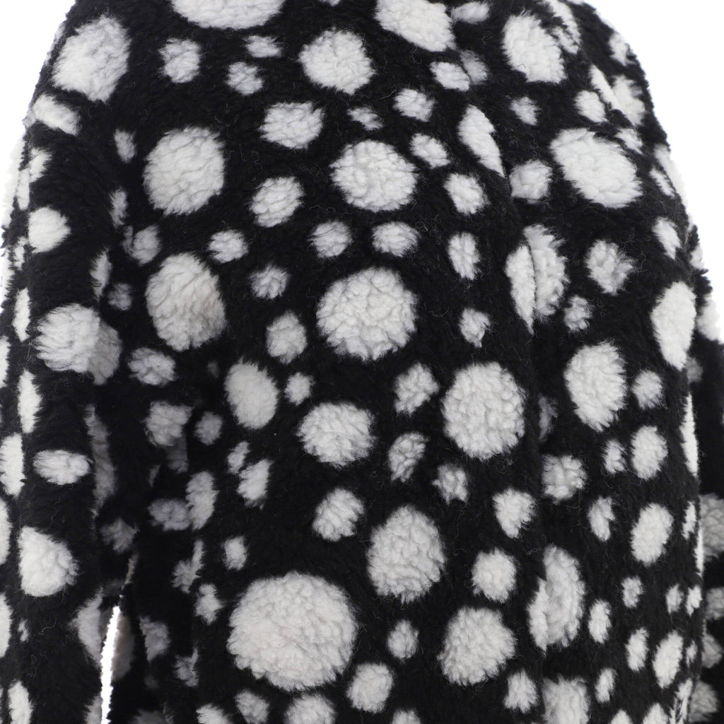 Women's Zip Blouson Jacket Yayoi Kusama Infinity Dots Fleece