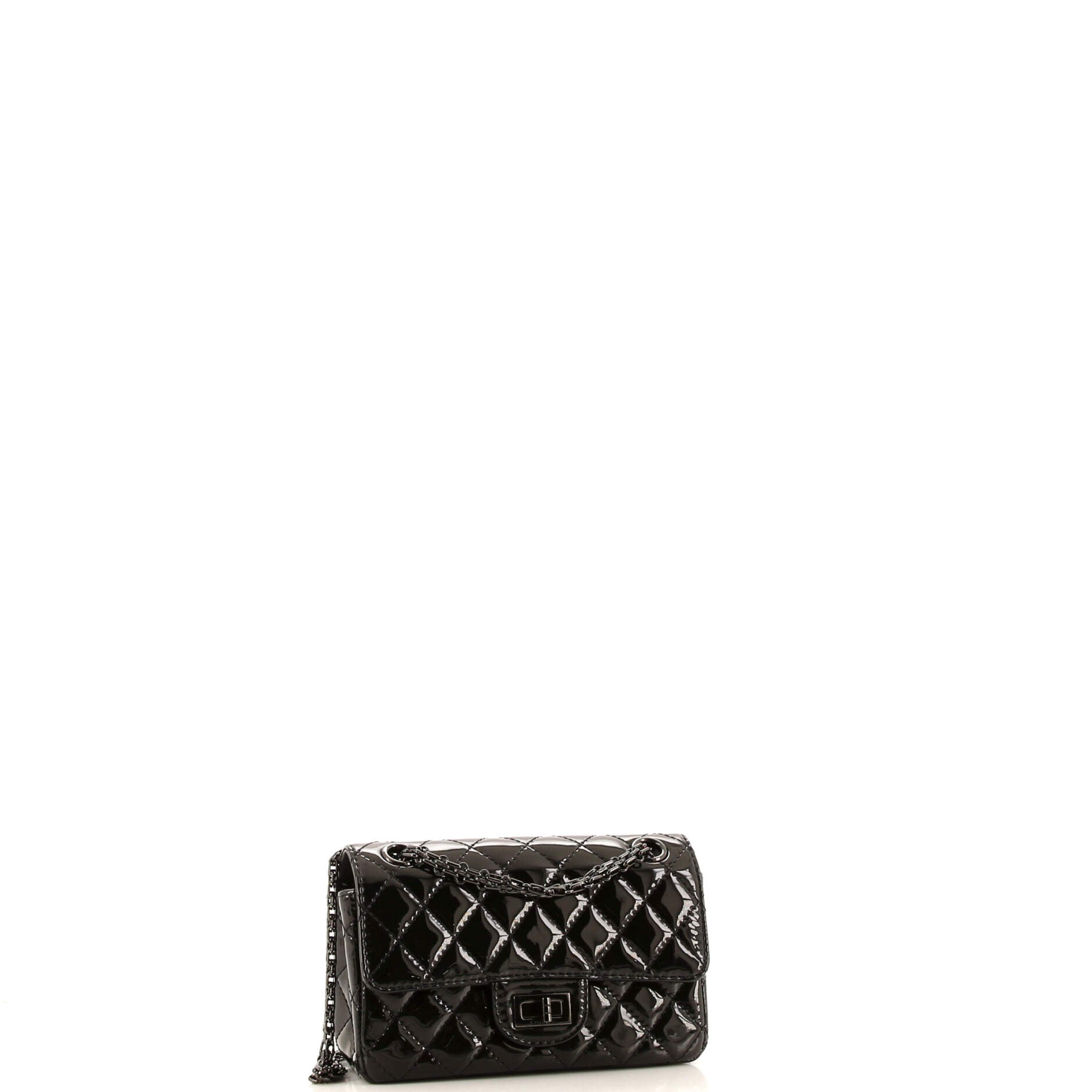 So Black Reissue 2.55 Flap Bag Quilted Patent Mini