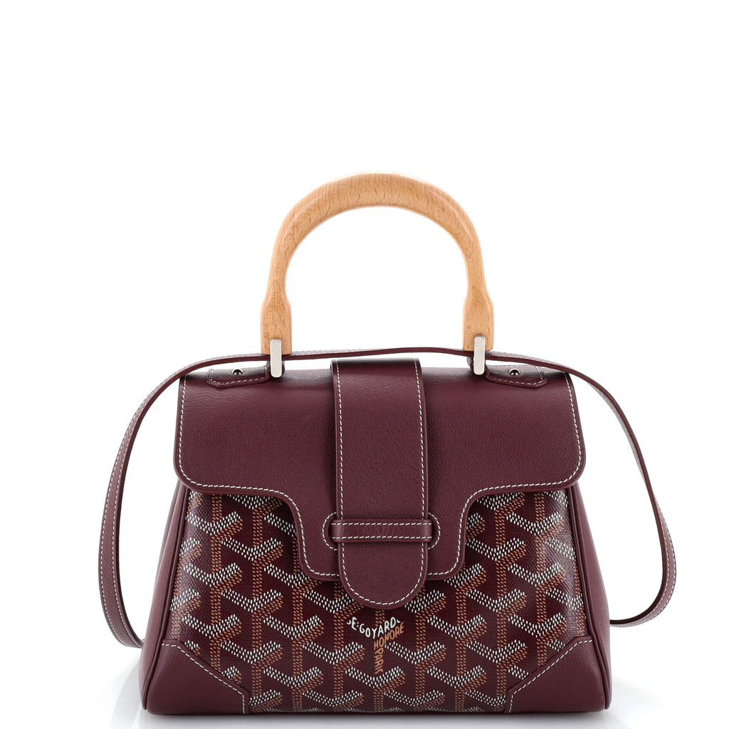 Saigon Top Handle Bag Coated Canvas with Leather Mini