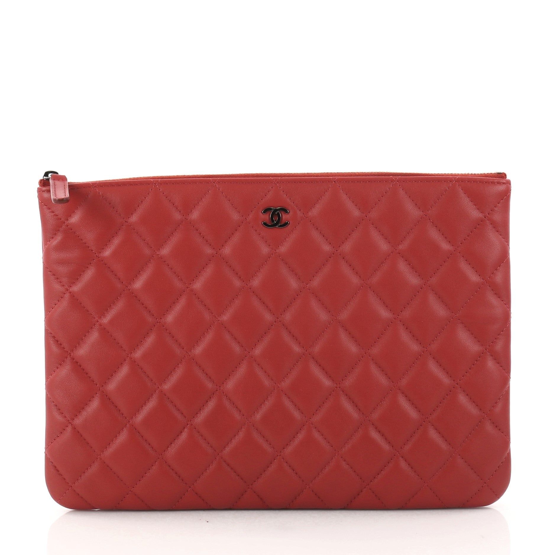 O Case Clutch Quilted Lambskin Medium