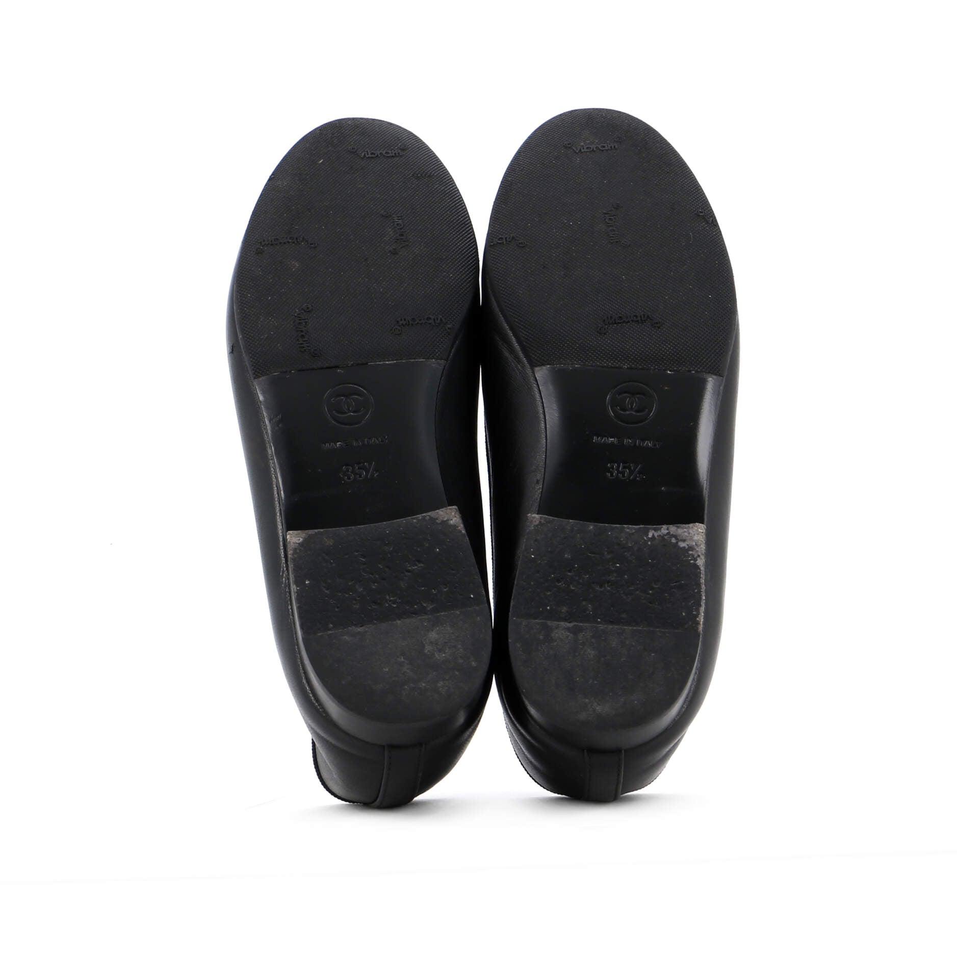 Women's CC Cap Toe Bow Ballerina Flats Leather and Patent
