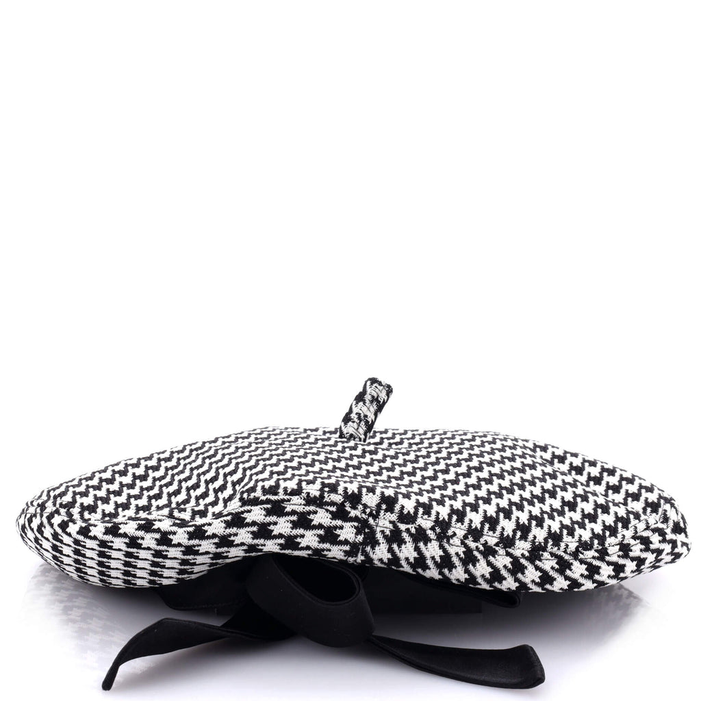 Paris Arty Beret Houndstooth Wool