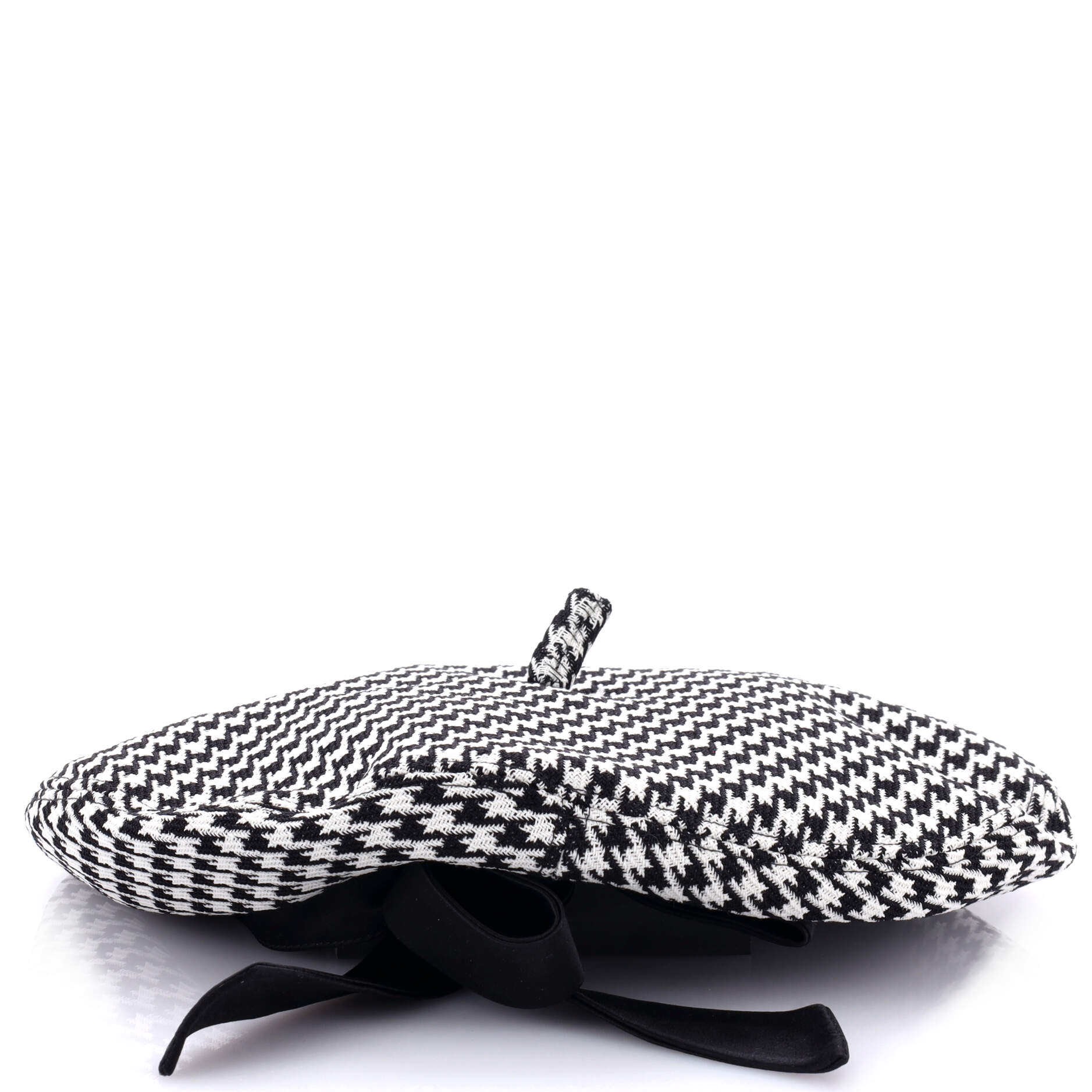 Paris Arty Beret Houndstooth Wool