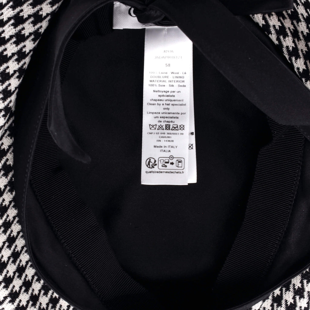 Paris Arty Beret Houndstooth Wool