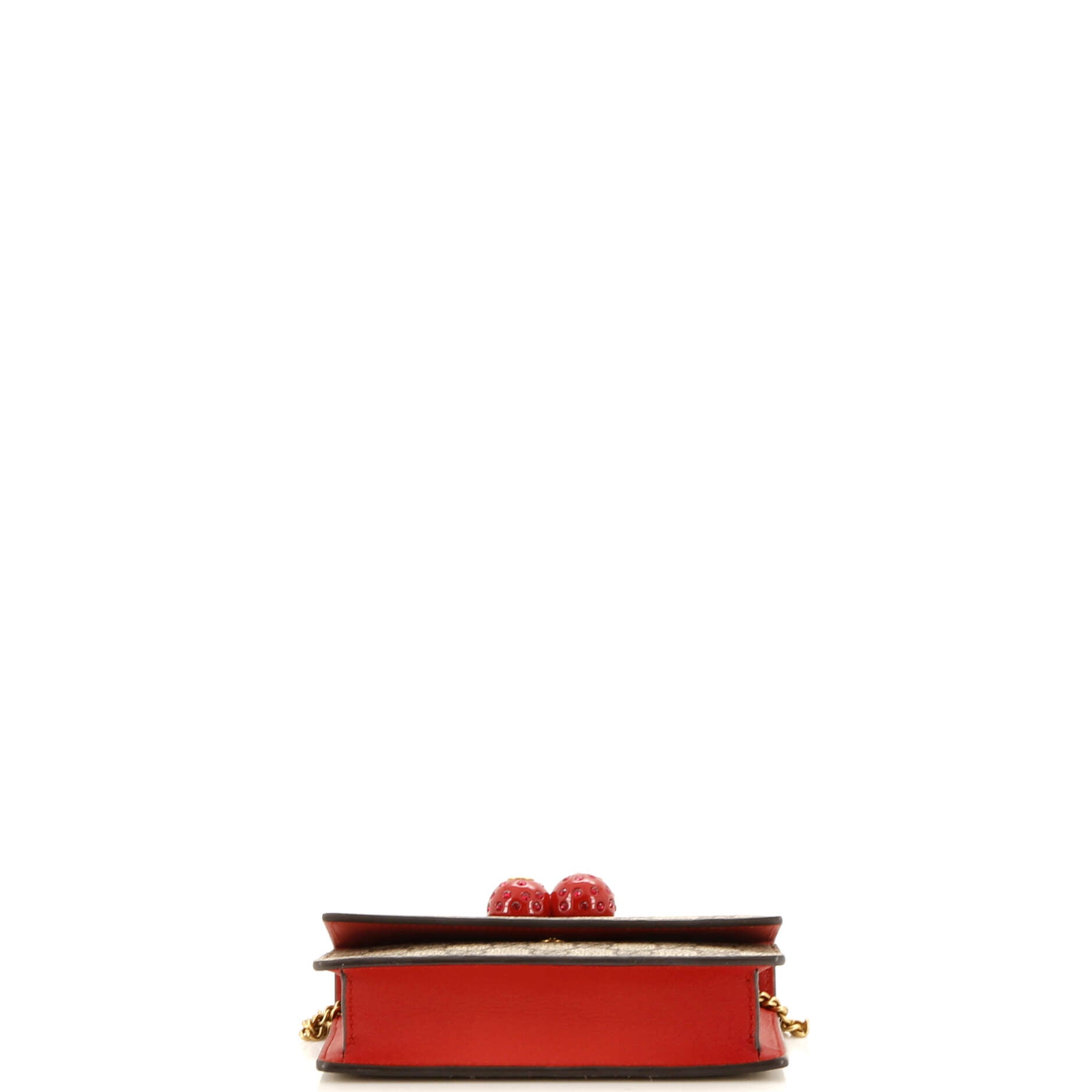 Cherries Wallet on Chain GG Coated Canvas Mini