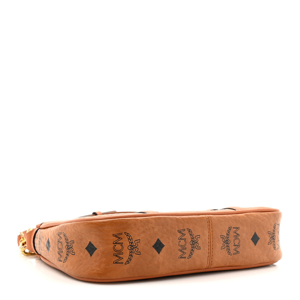 Visetos Nappa Mini Delmy Chain Shoulder Bag Cognac