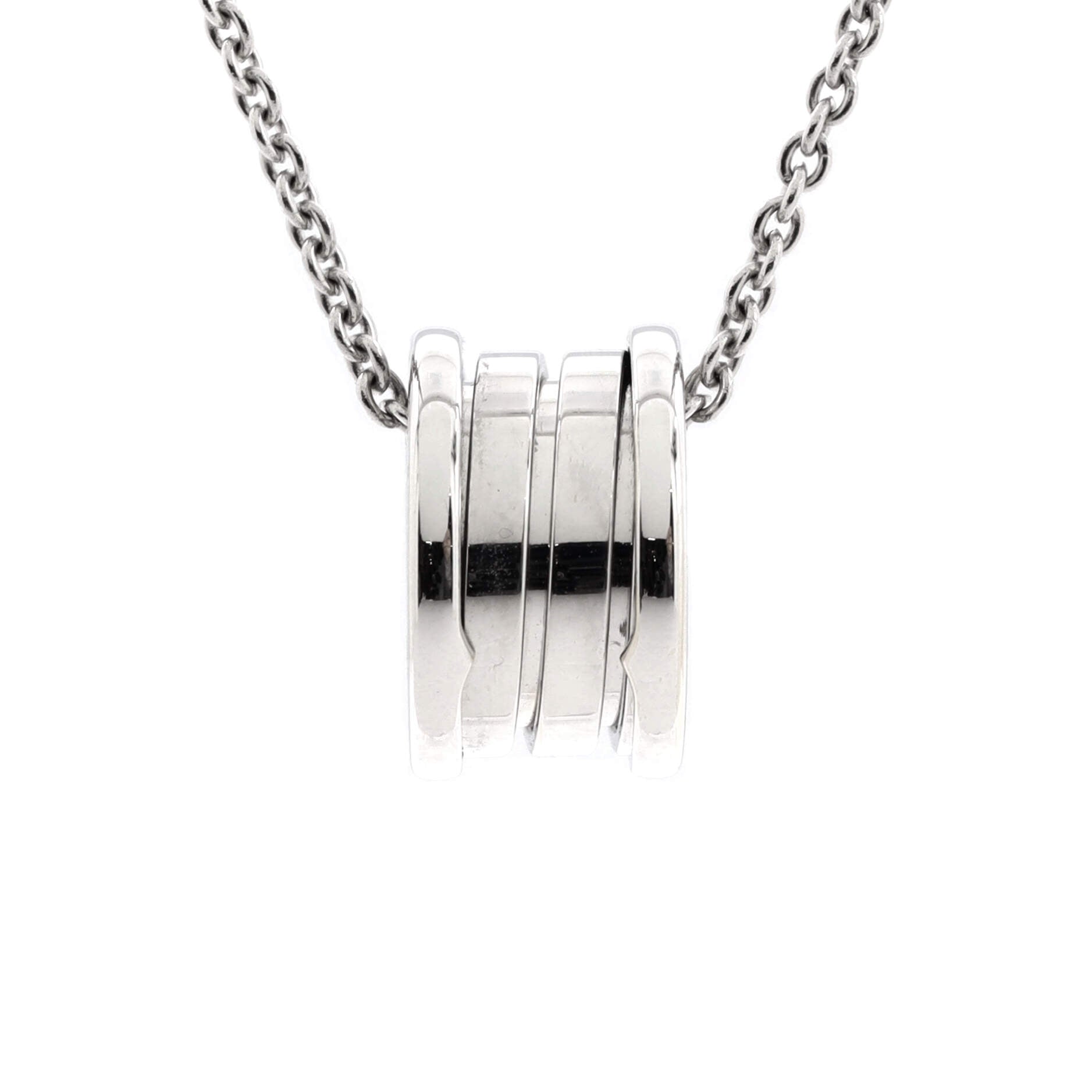 B.Zero1 Pendant Necklace 18K White Gold Small