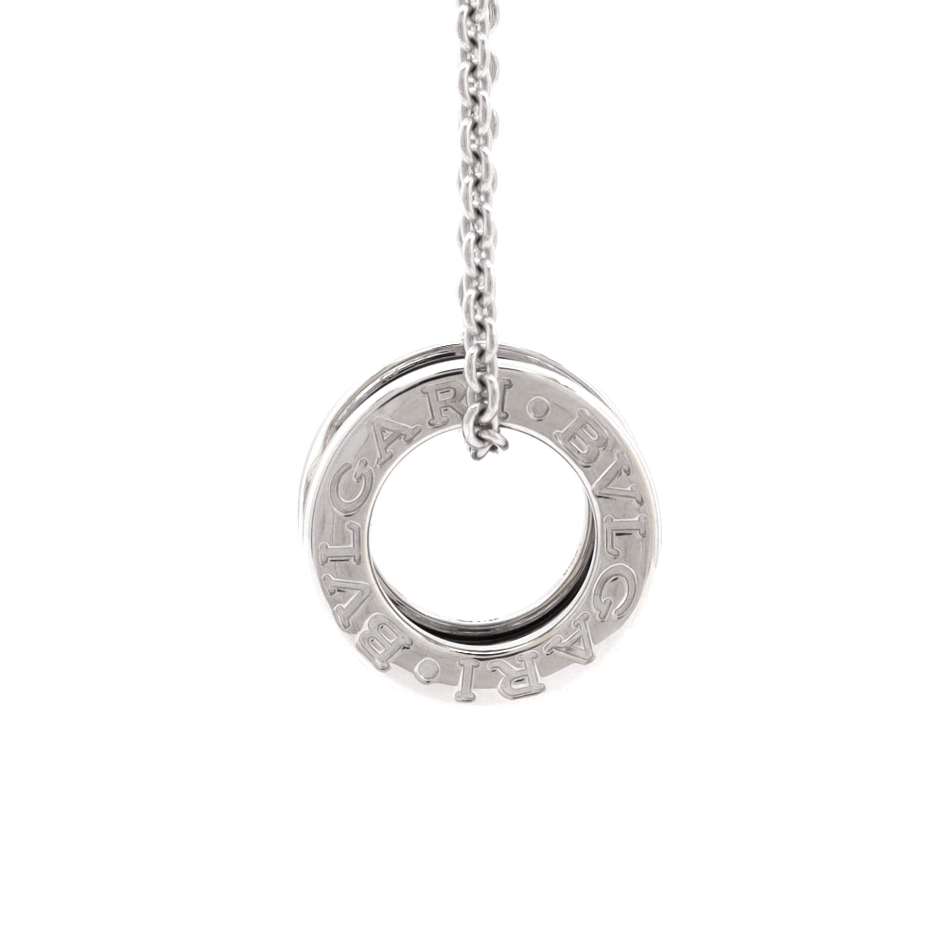 B.Zero1 Pendant Necklace 18K White Gold Small