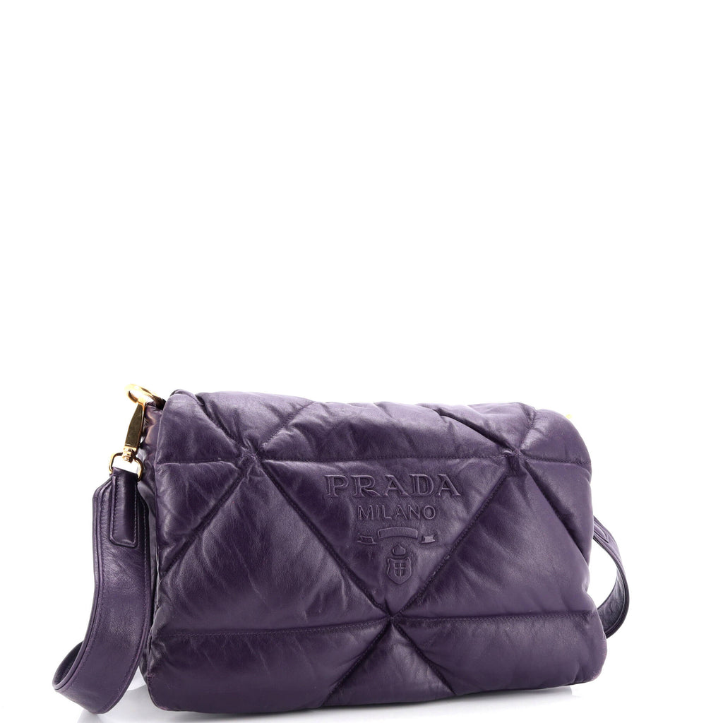 Padded Shoulder Bag Quilted Nappa Leather