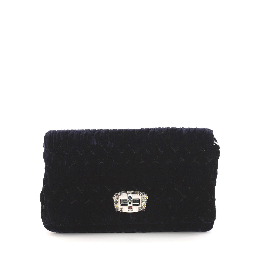Crystal Clutch Matelasse Velvet Small