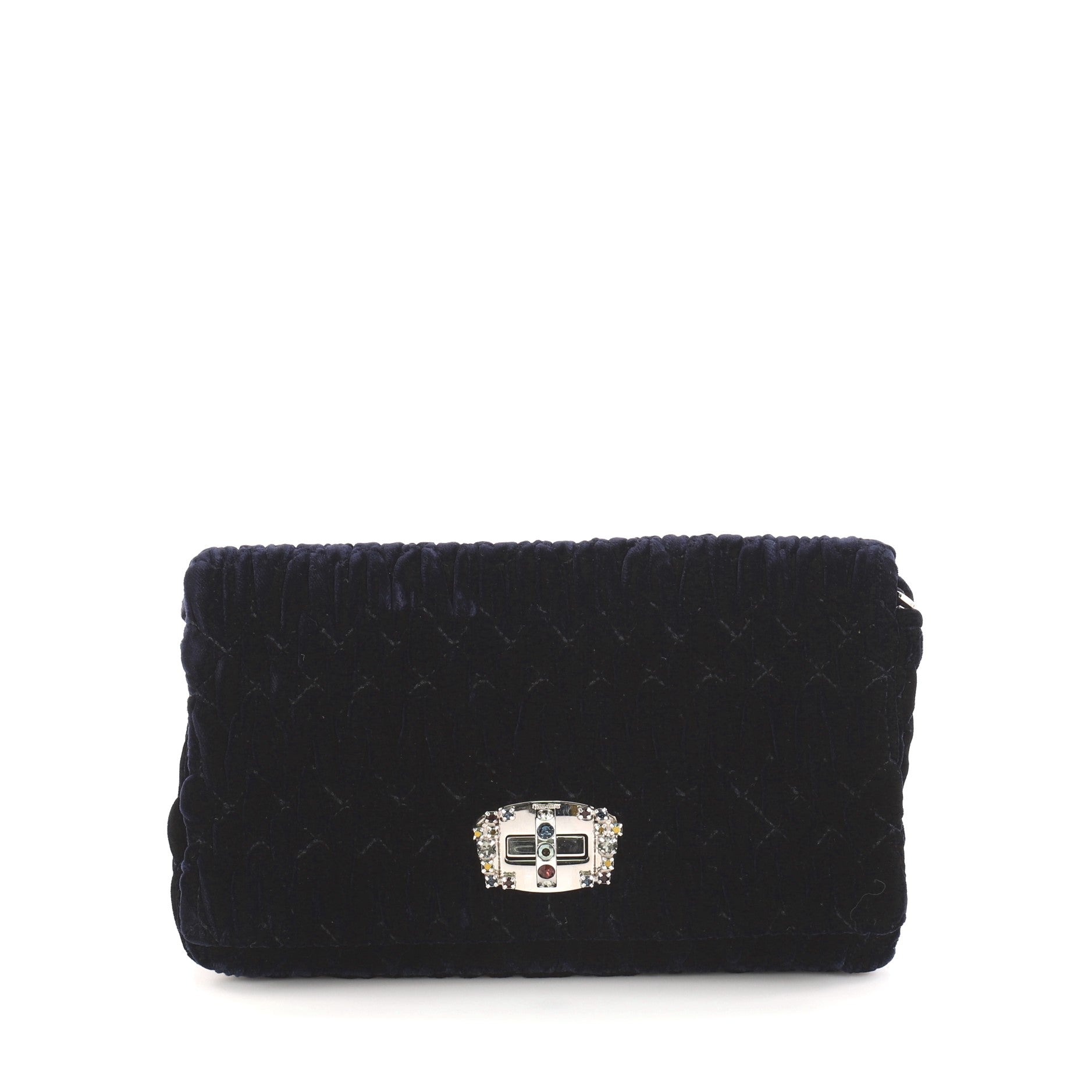 Crystal Clutch Matelasse Velvet Small
