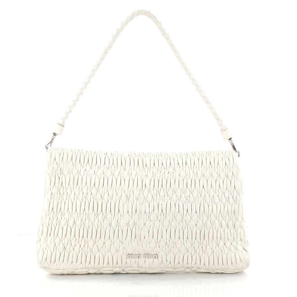 Crystal Clutch Matelasse Leather Large