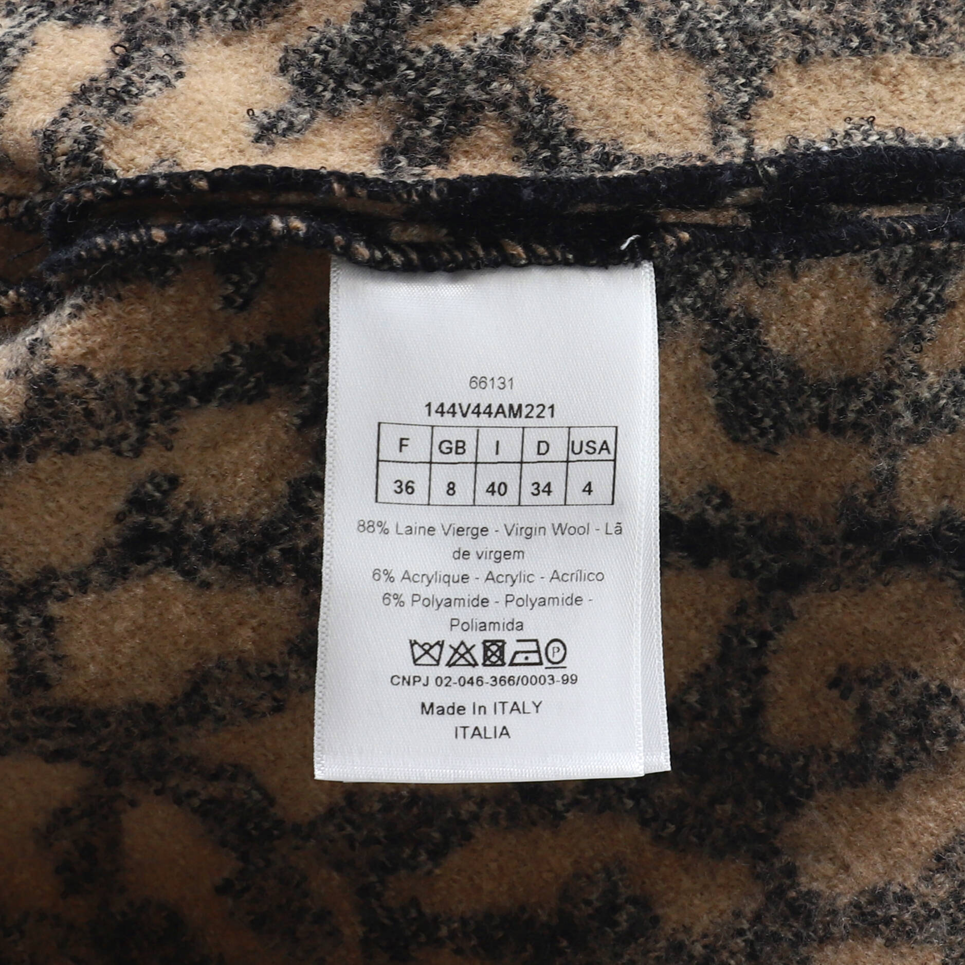 Women's Caro Three Pocket Jacket Printed Wool Blend