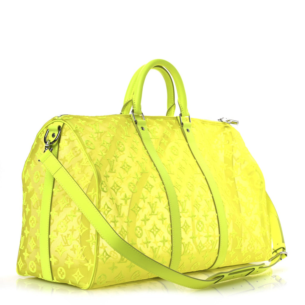Monogram Fluo See Through Keepall Bandouliere 50 Yellow