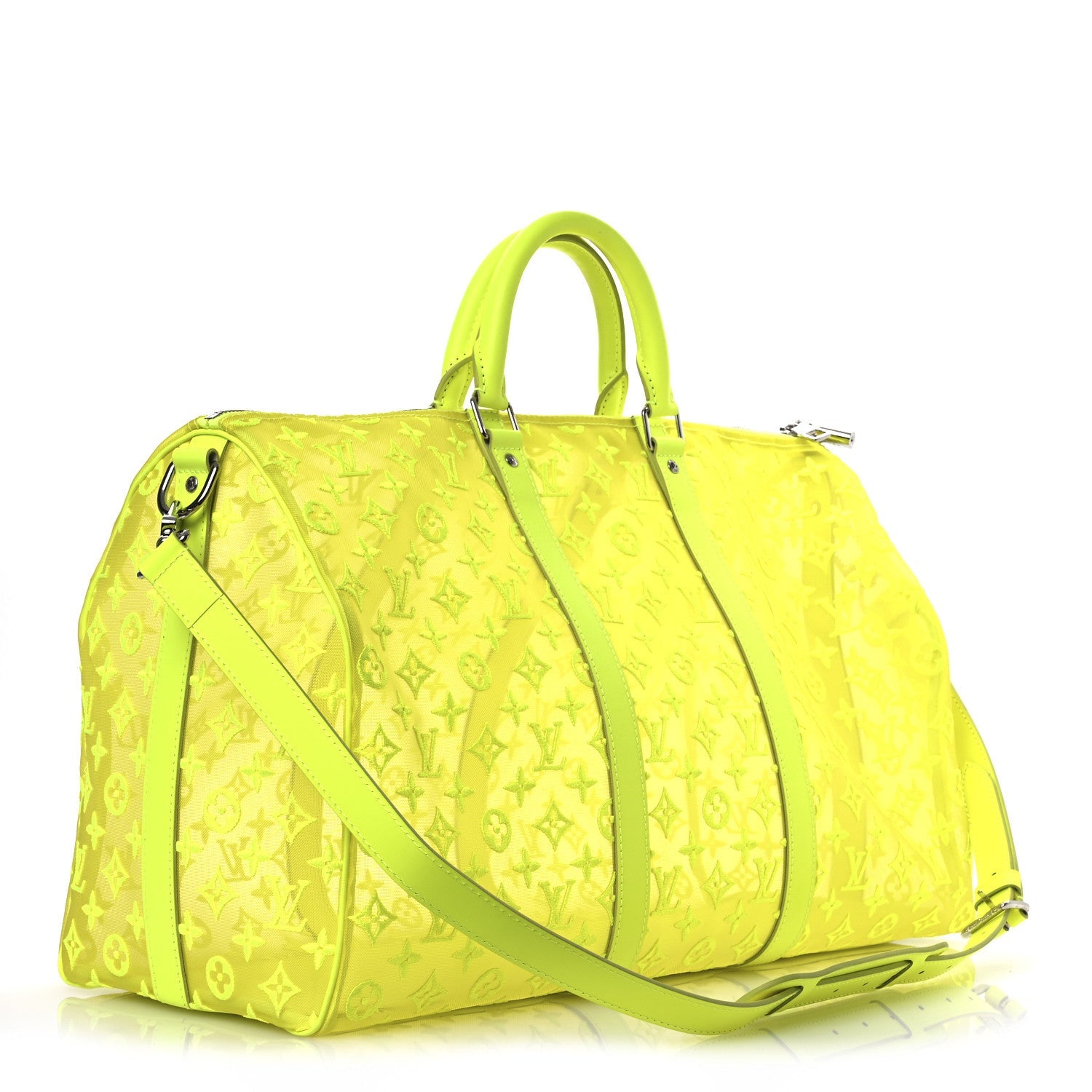 Monogram Fluo See Through Keepall Bandouliere 50 Yellow