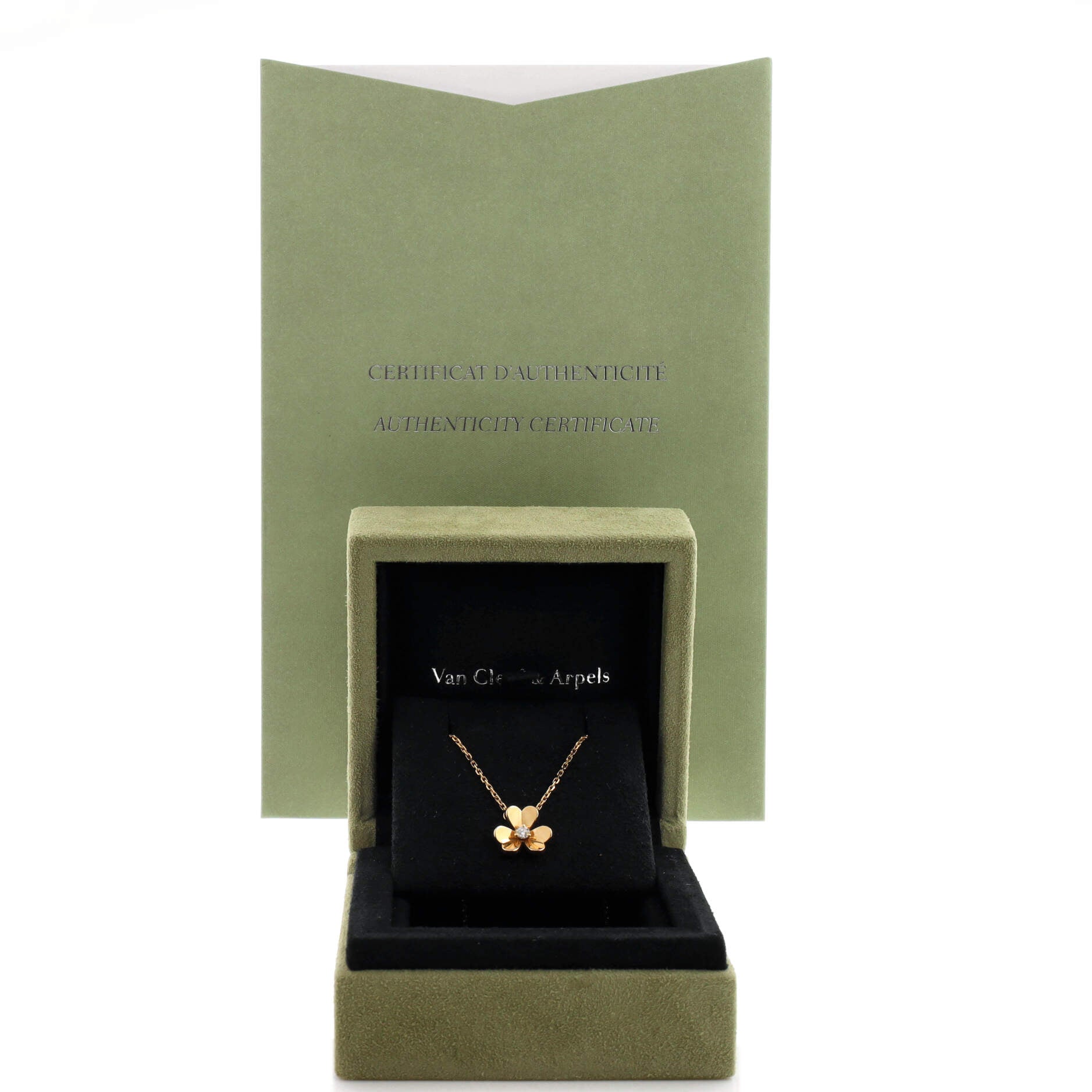 Frivole Pendant Necklace 18K Yellow Gold and Diamond Mini