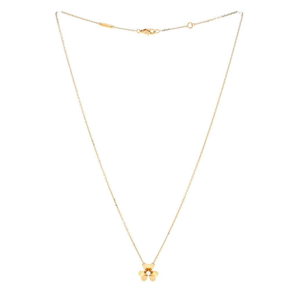 Frivole Pendant Necklace 18K Yellow Gold and Diamond Mini