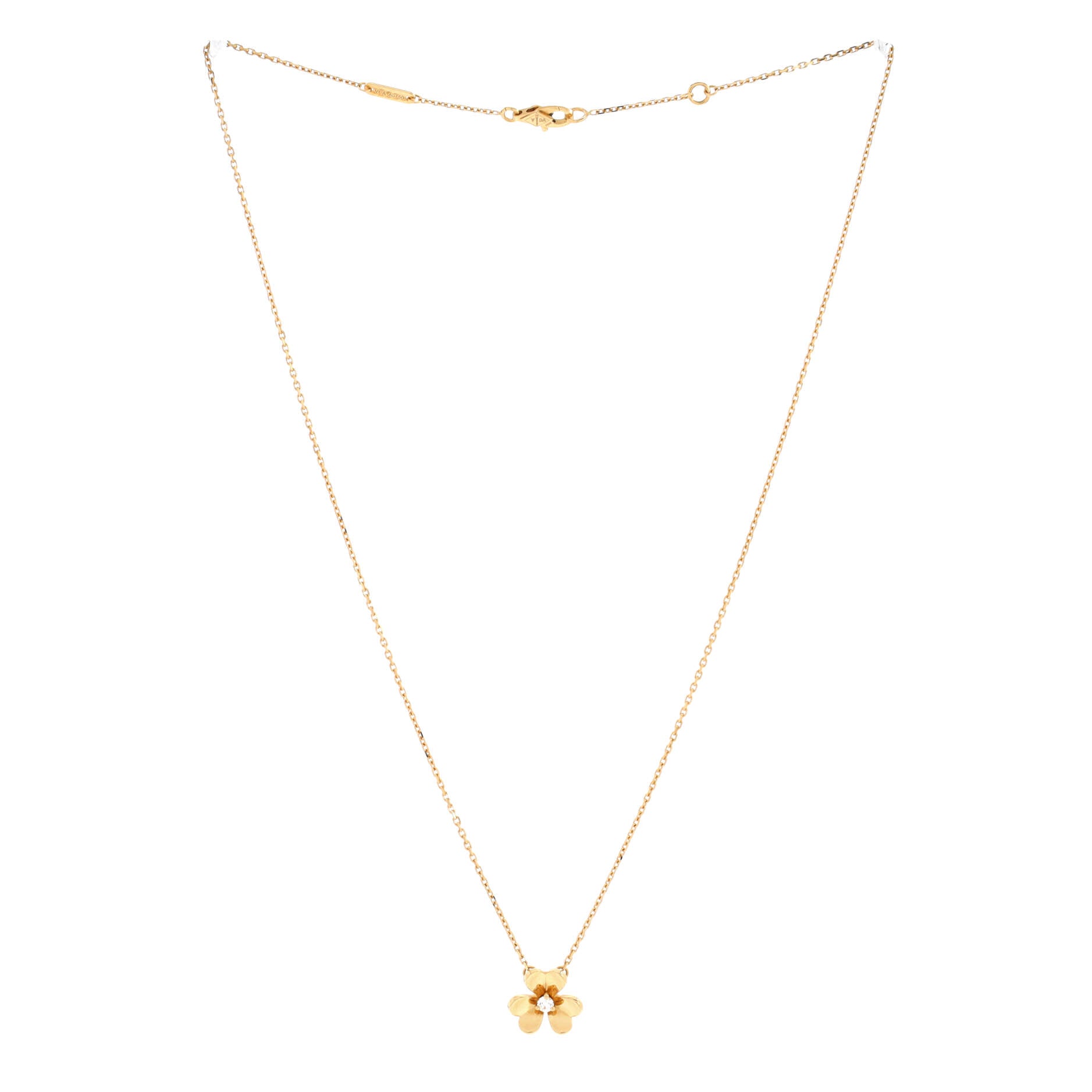 Frivole Pendant Necklace 18K Yellow Gold and Diamond Mini