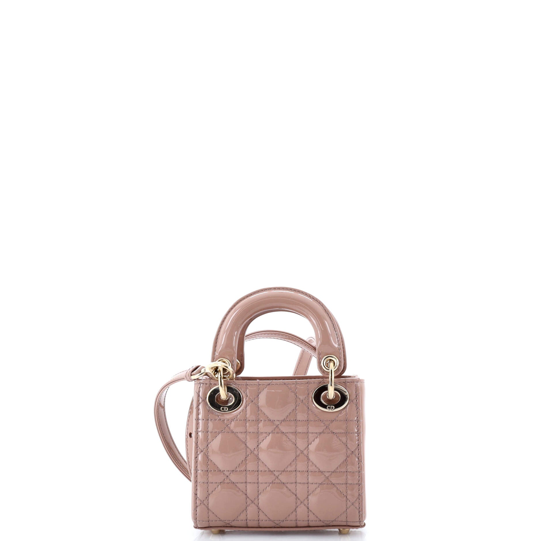 Lady Dior Bag Cannage Quilt Patent Micro