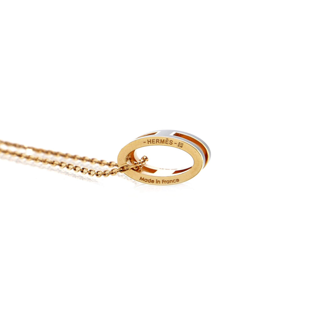 Pop H Pendant Chain Necklace Metal and Enamel